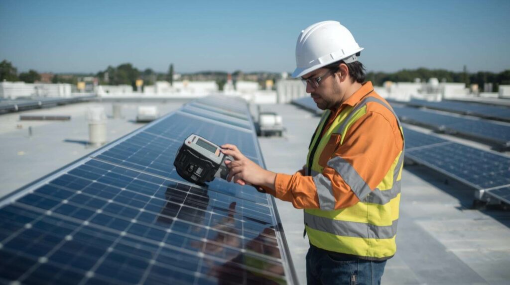 Solar roof integration Columbus quality testing and final inspection